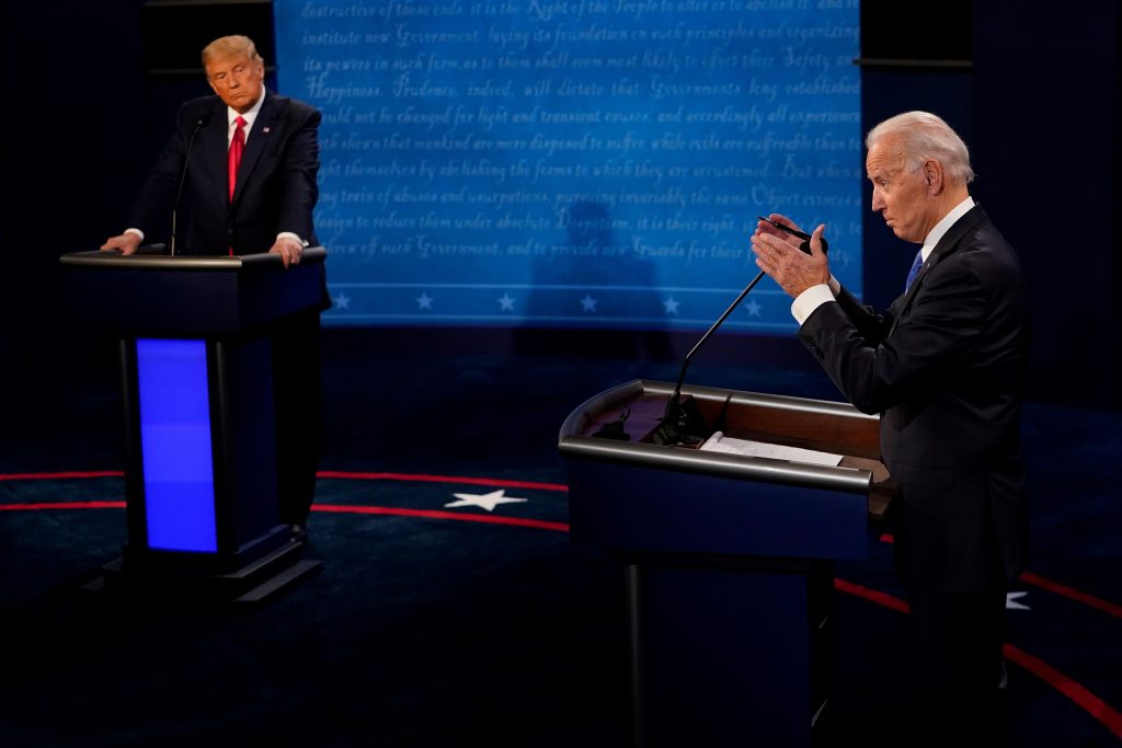 Biden and Trump during the 2020 US Presidential debate/Reuters