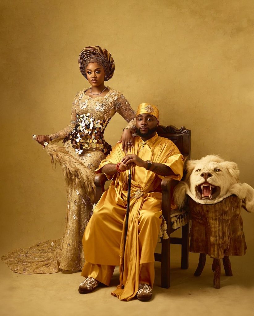 Davido and Chioma pose for their pre-wedding shoot/Instagram @davido