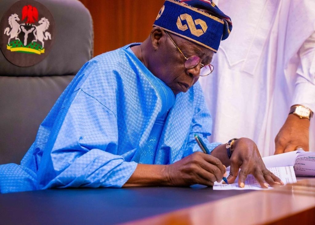 Tinubu announced the new national minimum wage after a meeting with labour leaders on Thursday/Instagram @officialasiwajubat