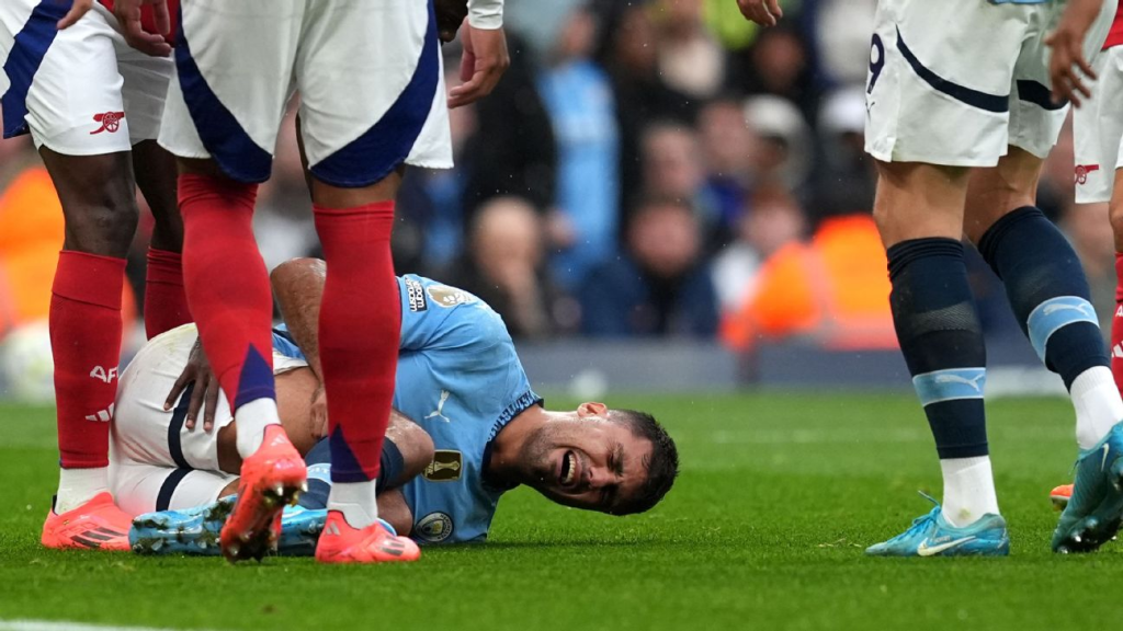 Rodri suffered an ACL tear during a league game against Arsenal/Getty