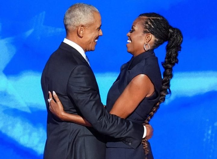 Obama and Michelle share the stage during the 2024 Democratic National Convention/Instagram @barackobama