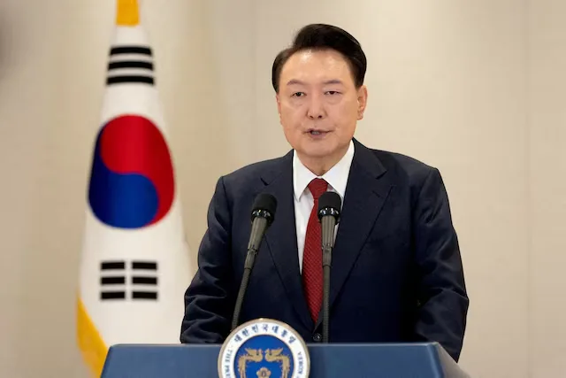 President Yeol delivered a speech before surrendering to investigators/Reuters